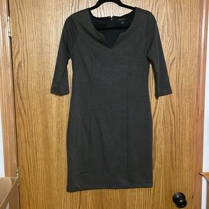 Banana Republic 3/4 sleeve gray shift dress